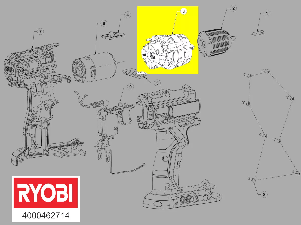 boîte de transmission réf. 5131041975 Ryobi